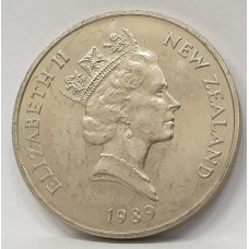 NEW ZEALAND 1990 . ONE 1 DOLLAR COIN . COMMONWEALTH GAMES . ATHLETICS